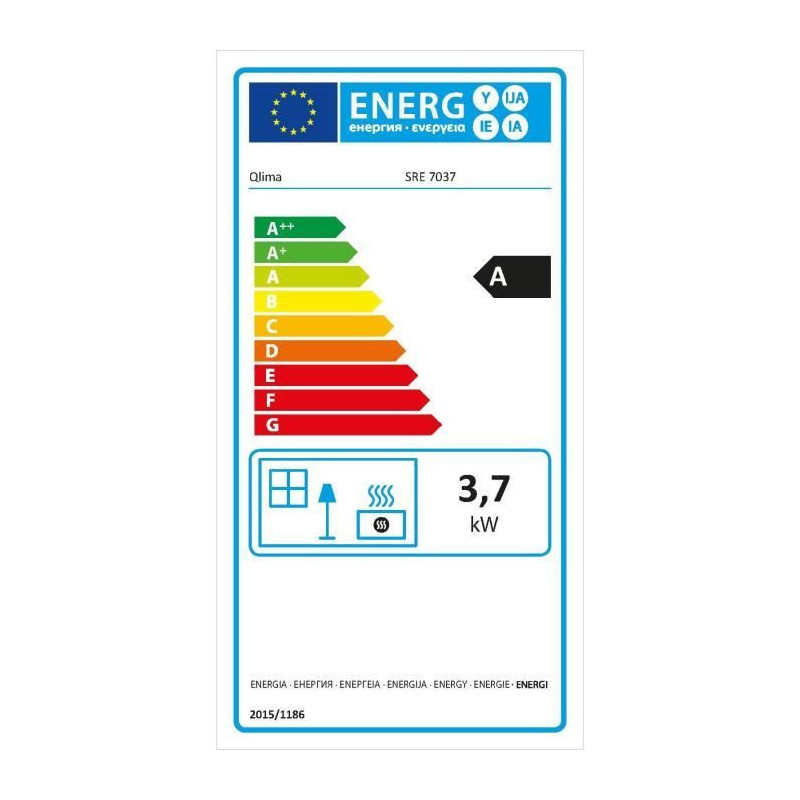 QLIMA SRE7037C 3700 watts Poele a pétrole électronique - Mode SAVE -