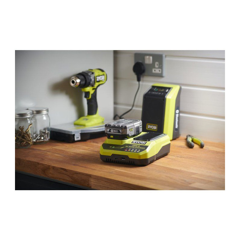 RYOBI Chargeur rapide 18V ONE+ recharge batterie 8Ah en 1h - sans batt