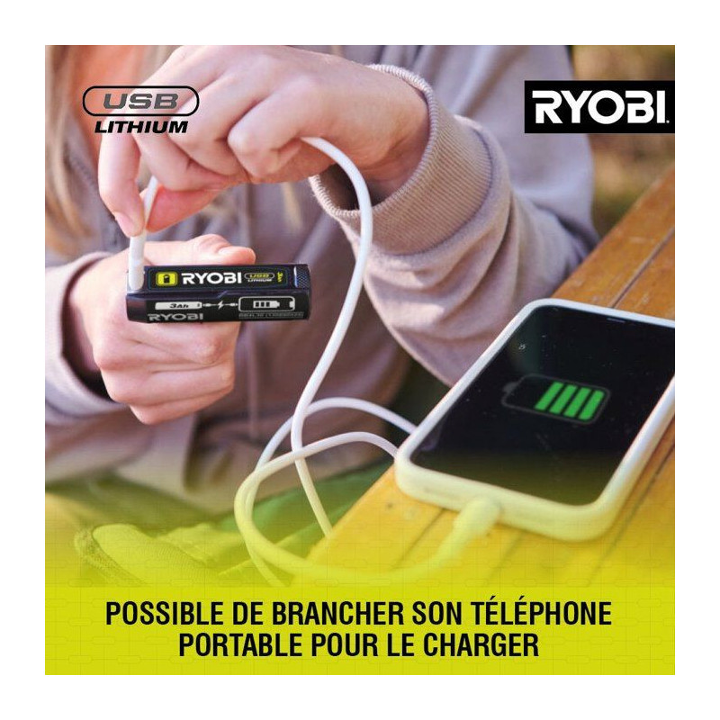 RYOBI Batterie 4V 3Ah USB-C Lithium Powerbank - RB4L30