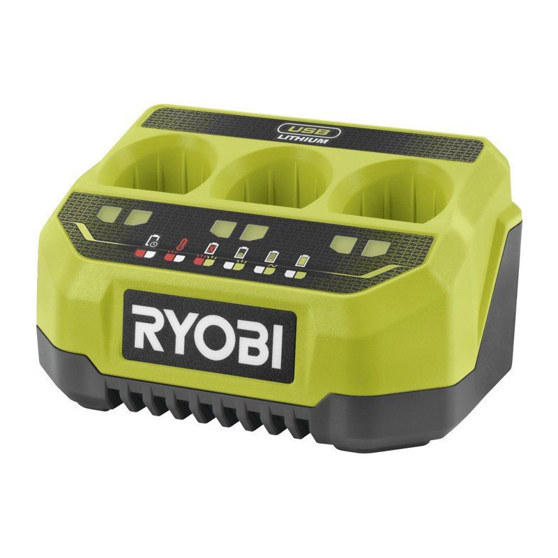 RYOBI Chargeur 3 ports USB 4V USB Lithium - sans batterie ni chargeur