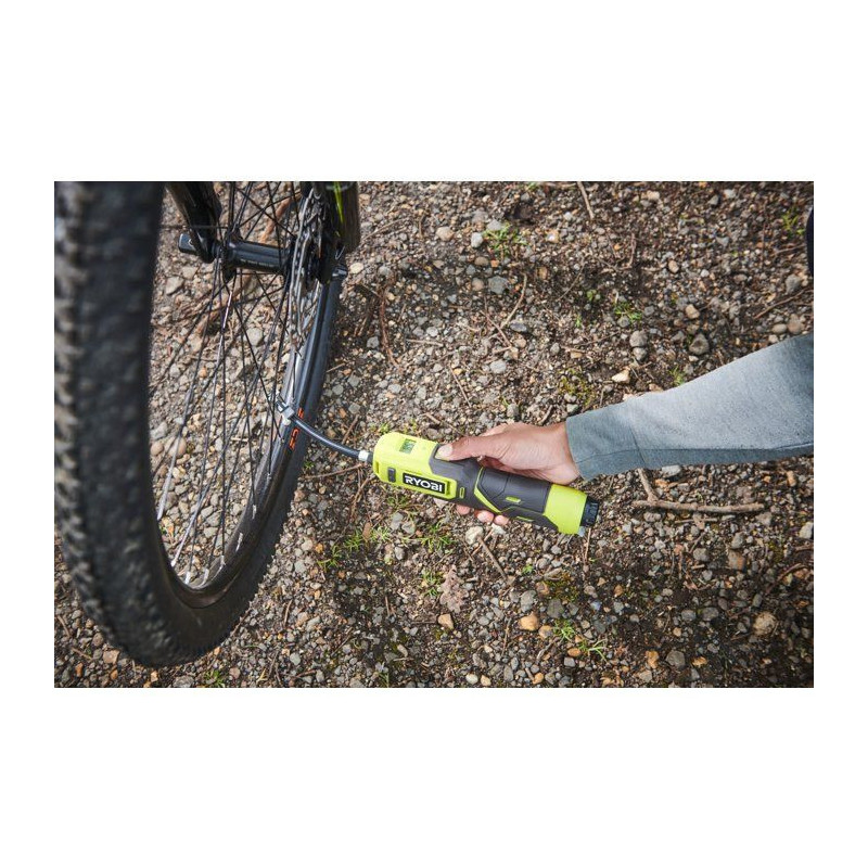 RYOBI Gonfleur 4V USB Lithium pneus vélo ballons - batterie 2Ah + cha