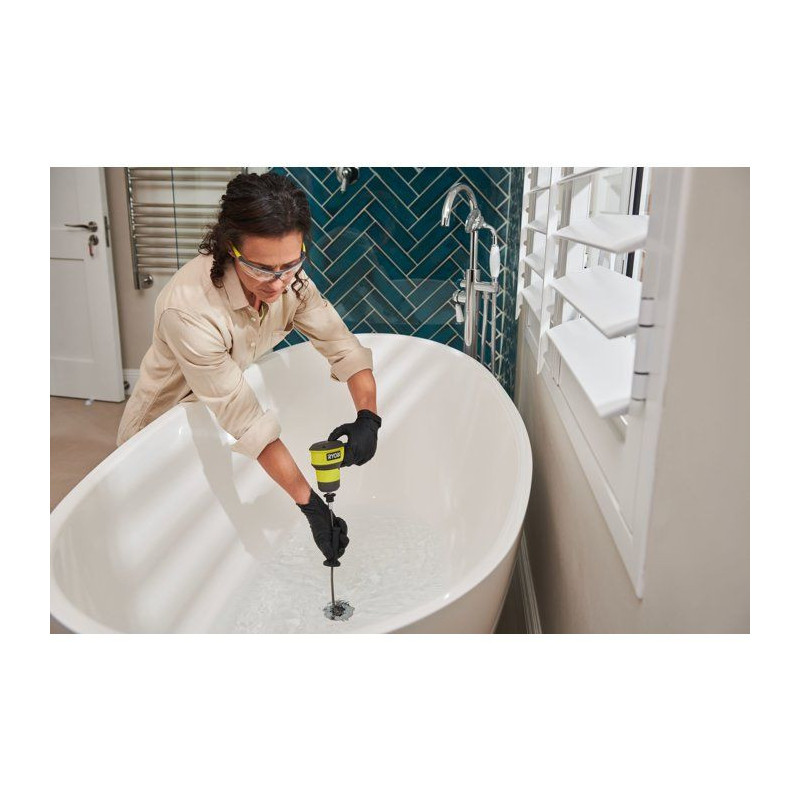 RYOBI Déboucheur 4V USB Lithium évier et douche - sans batterie ni c