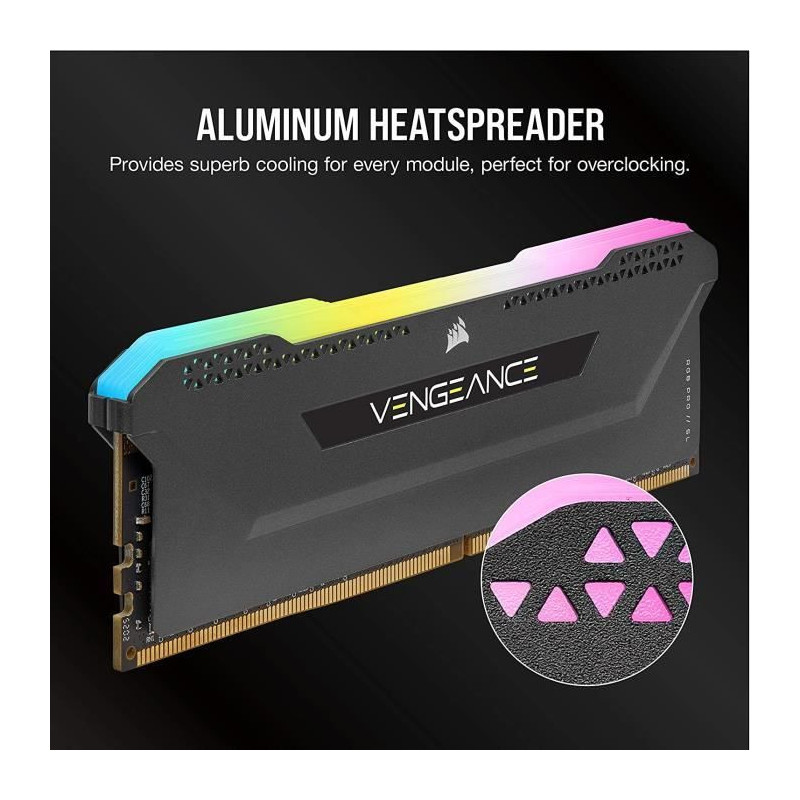 Mémoire RAM - CORSAIR - Vengeance RGB Pro SL DDR4 - 32GB 2x16GB DIMM