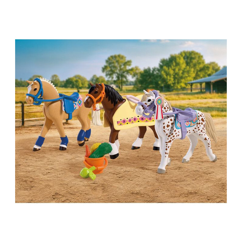 PLAYMOBIL I love horses 72133 Collection de trois chevaux
