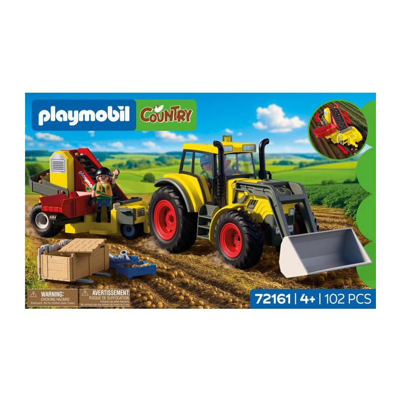 PLAYMOBIL Country 72161 Tracteur avec récolteur de pommes de terre