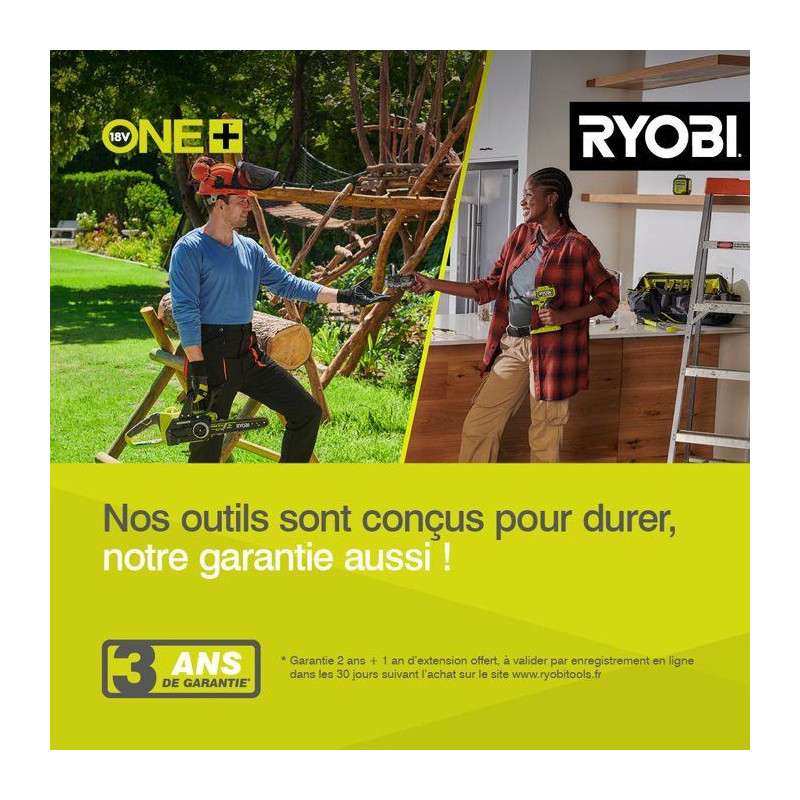RYOBI Aspirateur 18V ONE+ avec tube extension - sans batterie ni charg