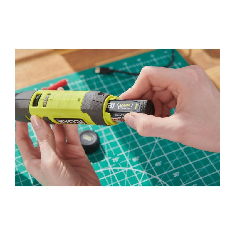 RYOBI Mini-outil rotatif 4V USB Lithium - batterie 2Ah + chargeur - RR