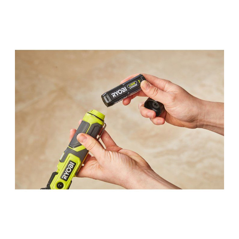 RYOBI Lampe torche 4V USB Lithium - batterie 2Ah + chargeur - RLP4-120