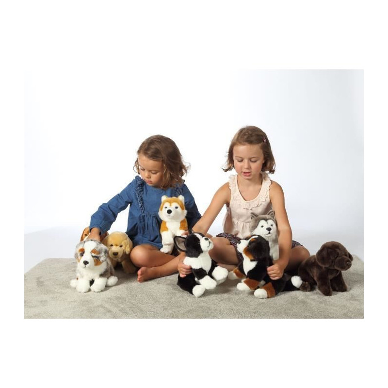 Husky Dog Plush - GIPSY TOYS - Sitting, 25 cm
