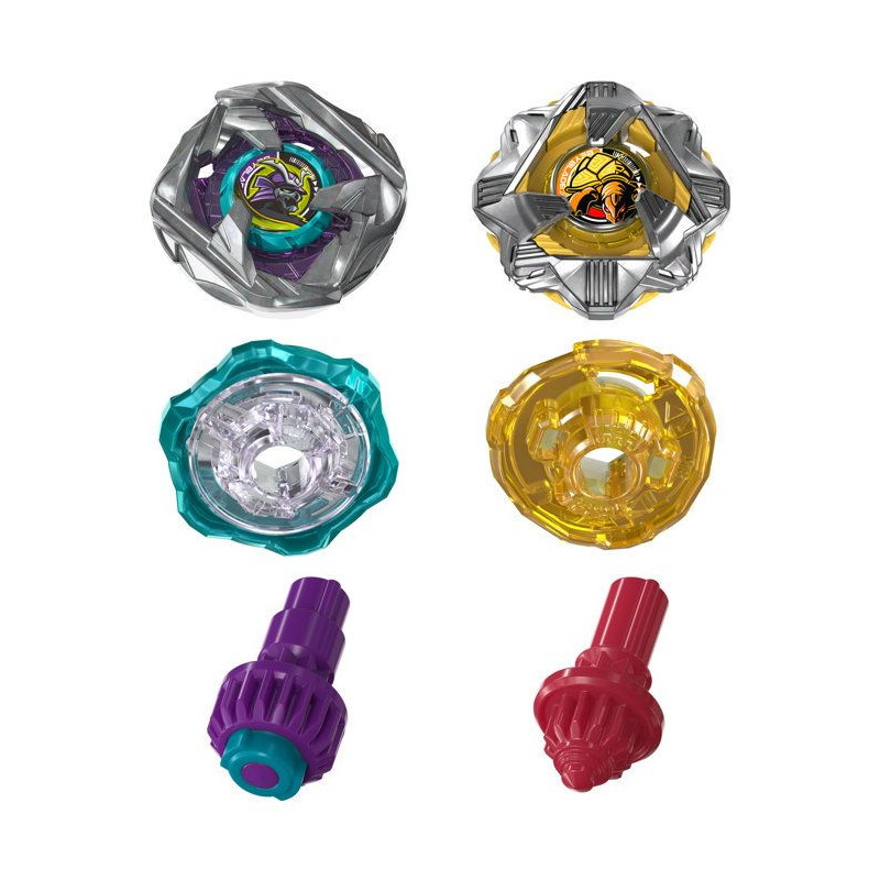 Beyblade X Dual Pack Calibur Samurai 6-70M BX et Obsidian Shell 3-85S