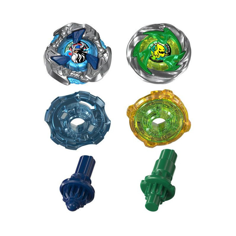 Beyblade X Dual Pack Circle Ghost 4-60LR UX et Hack Viking 4-55O UX, 2