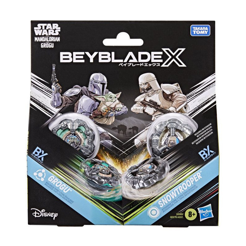 Beyblade X Star Wars Collab, Grogu vs. Snowtrooper, 2 toupies de comp
