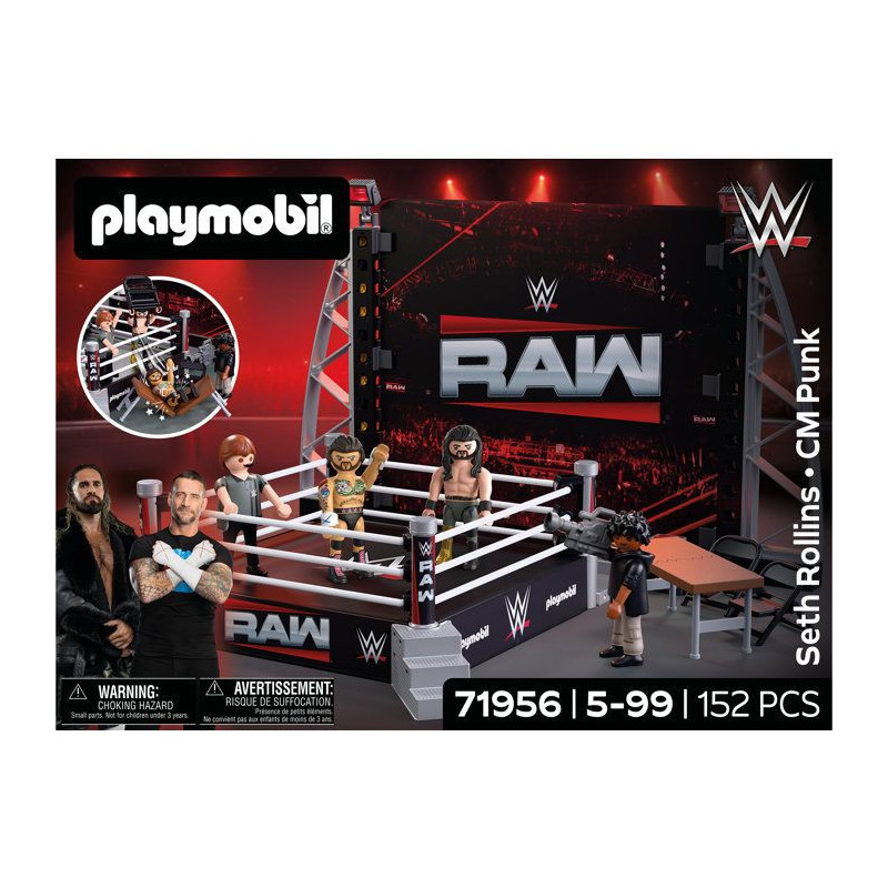 PLAYMOBIL 71956 WWE Coffret collector : Le ring