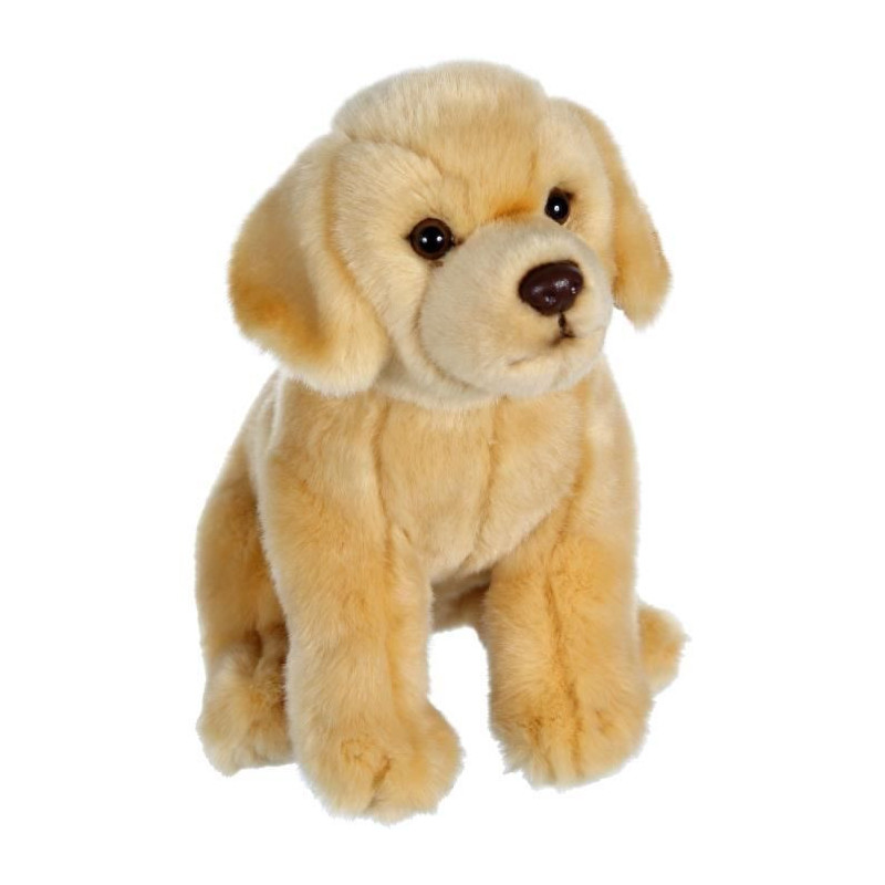 Beige Labrador Dog Plush - GIPSY TOYS - Sitting, 25 cm