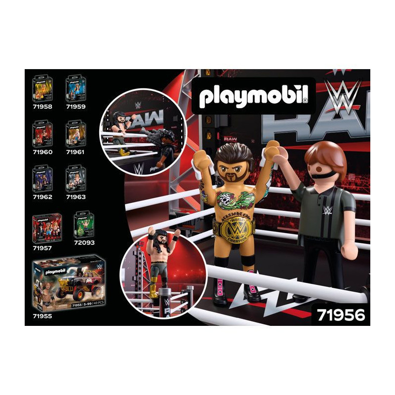 PLAYMOBIL 71956 WWE Coffret collector : Le ring