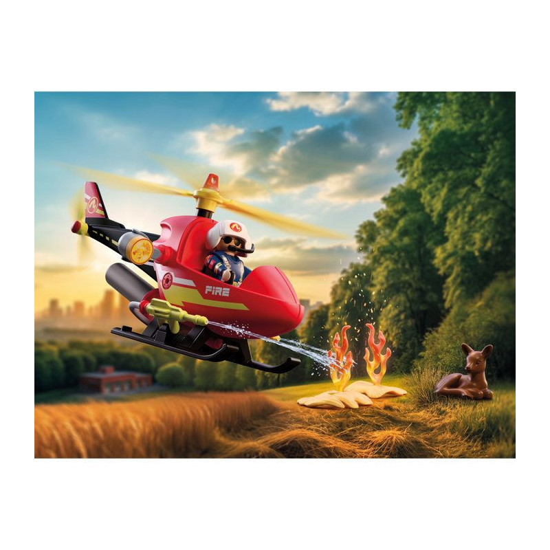 PLAYMOBIL City Action 72196 Hélicoptere de pompiers