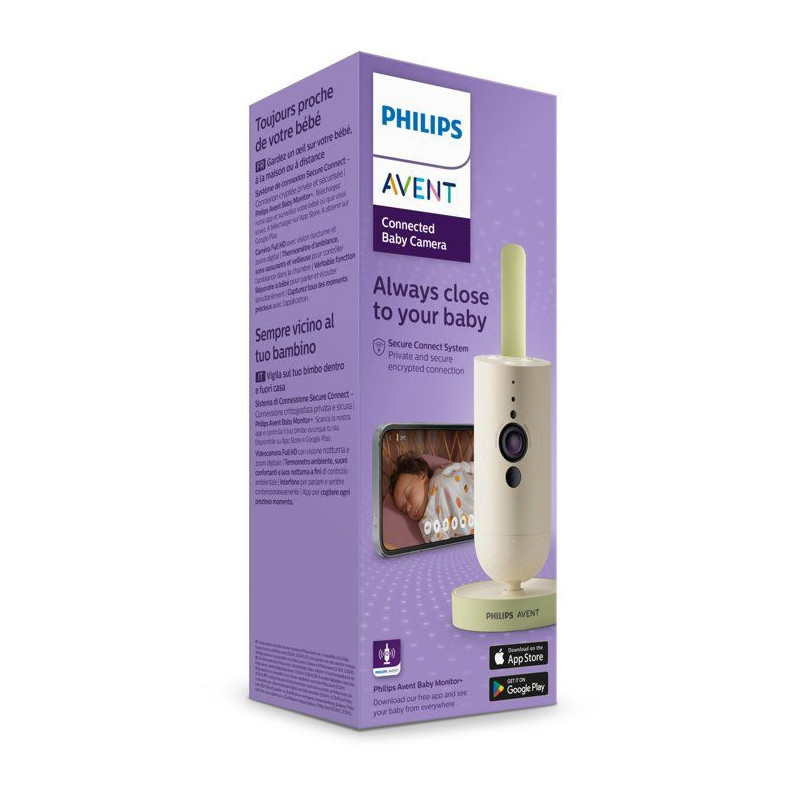 Caméra bébé connectée - PHILIPS - SCD643/26 - caméra HD - applica