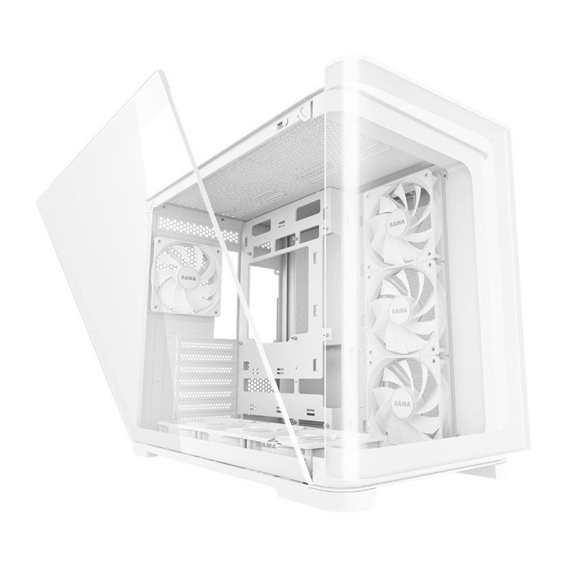 Boîtier PC - SAMA - V60 - Blanc - Cube - Format ATX
