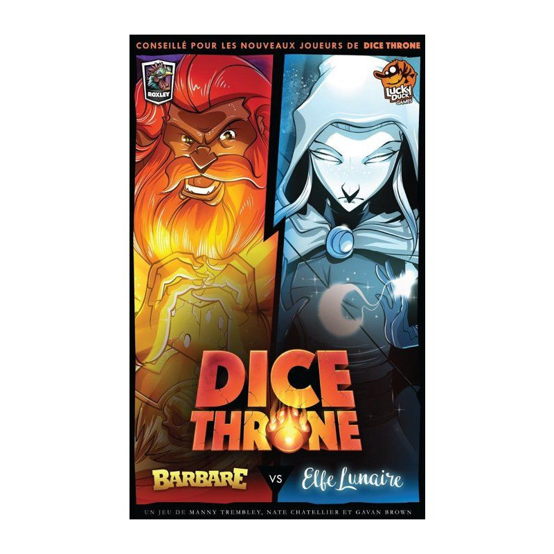 Dice Throne Saison 1 – Barbare vs Elfe Lunaire, jeu de dés stratég
