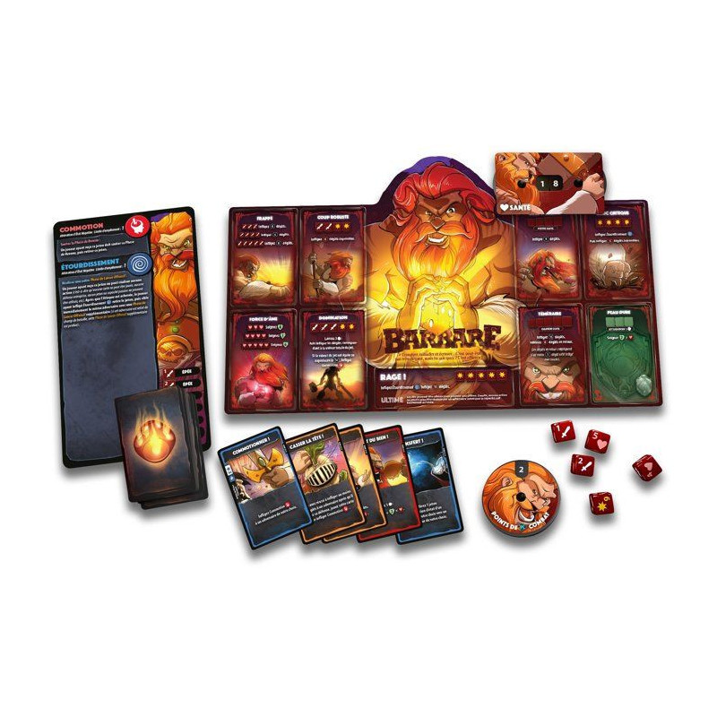 Dice Throne Saison 1 – Barbare vs Elfe Lunaire, jeu de dés stratég