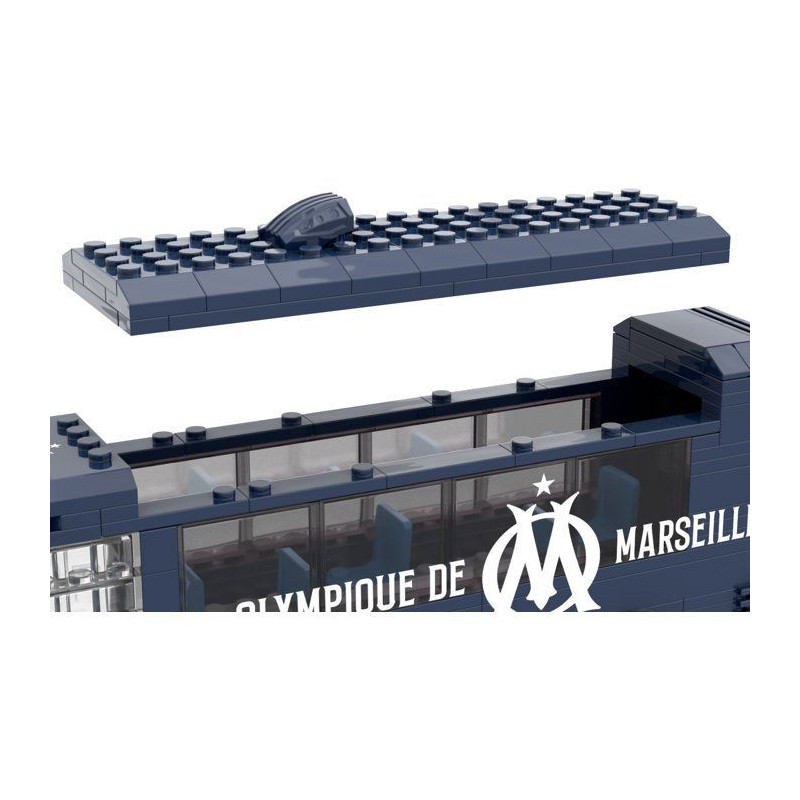 MEGABLEU - Jeu de construction - Bus en briques - Olympique de Marseil