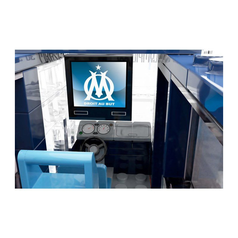 MEGABLEU - Jeu de construction - Bus en briques - Olympique de Marseil