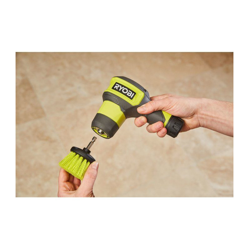 RYOBI Brosse de nettoyage 4V USB Lithium multisurfaces - batterie 2Ah