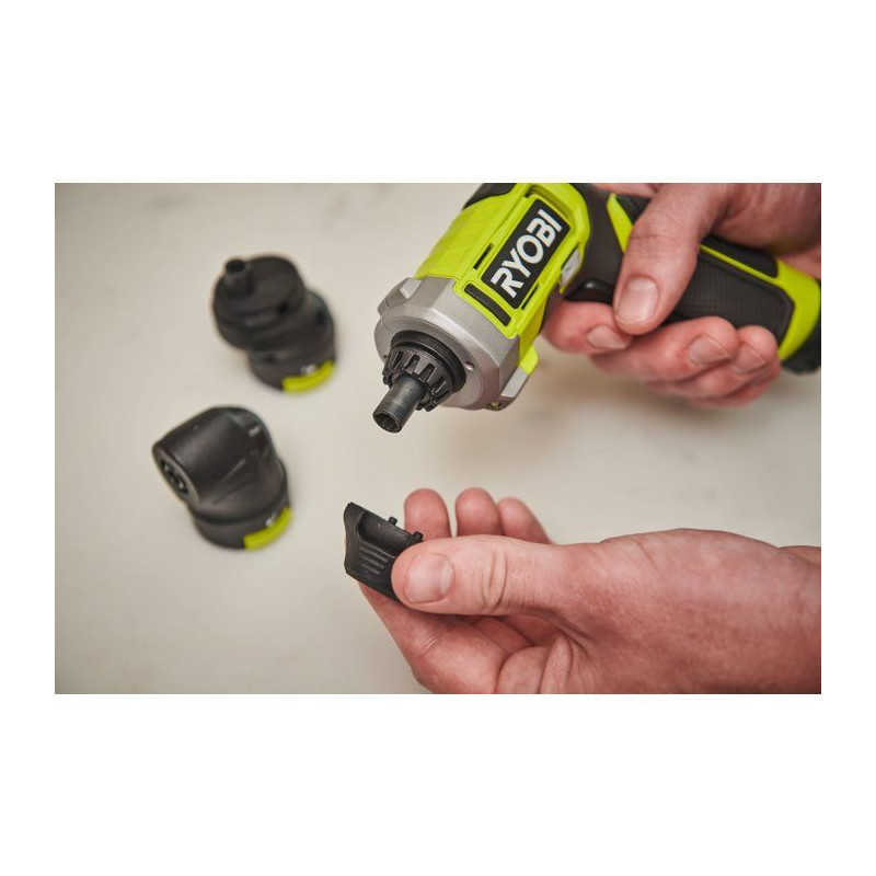 RYOBI Tournevis 4V USB Lithium angles et tiroirs - batterie 2Ah + char