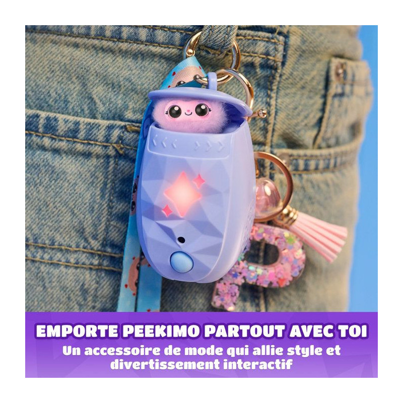 Peekimo Violet - SPINMASTER - Animal interactif et accessoire a porter