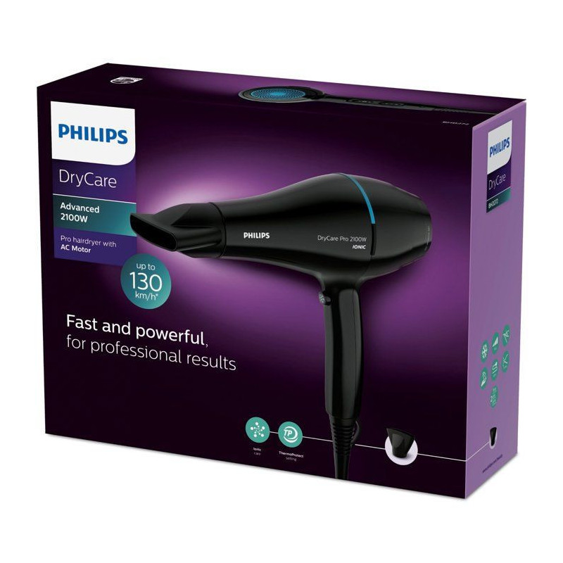 Sèche-cheveux - PHILIPS - BHD272/00 - DryCare Pro - 2100 W - moteur A