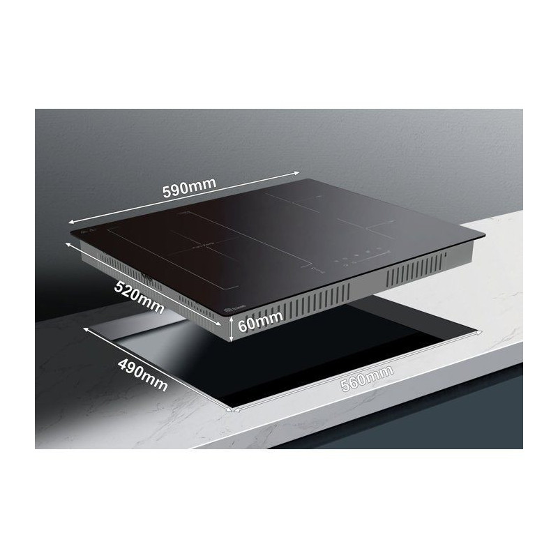 Plaque induction - TRIOMPH - TRCPI4222B - 4 foyers - 60 cm - Flexizone