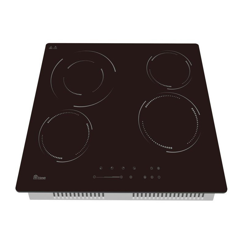 Table de cuisson vitrocéramique - TRIOMPH - 4 foyers - 6500 W - Sécu