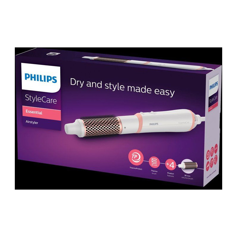 Brosse soufflante - PHILIPS - HP8660/40 - Essential - 650 W - ThermoPr