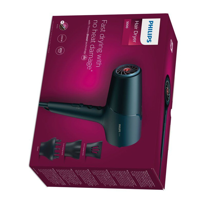 Sèche-cheveux - PHILIPS - BHD512/20 - ThermoShield - diffuseur - 2300
