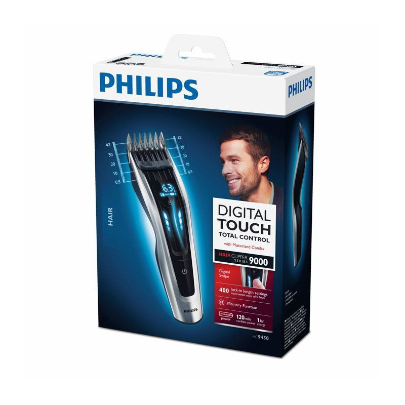Tondeuse cheveux - PHILIPS - HC9450/15 - 400 hauteurs de coupe - étan