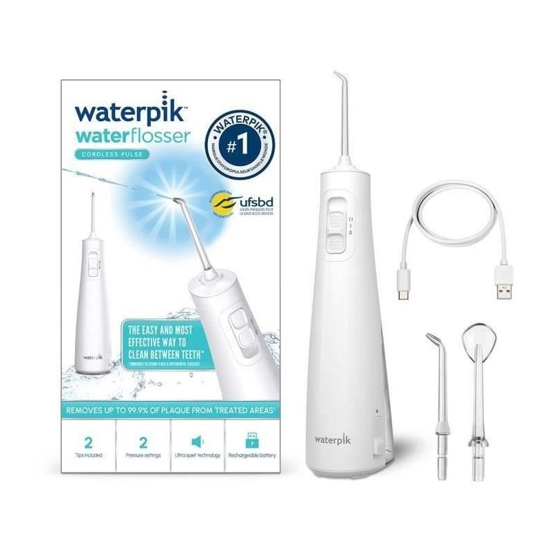 Waterpik WF-20 Pulse, Hydropulseur Sans Fil, Recommandé par l'UFSBD,