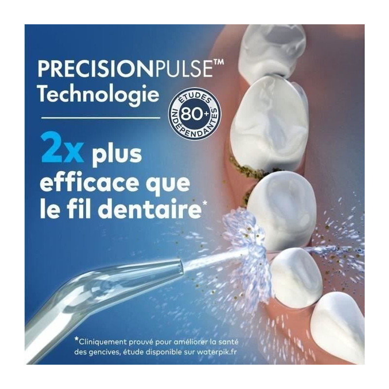 Waterpik WF-20 Pulse, Hydropulseur Sans Fil, Recommandé par l'UFSBD,