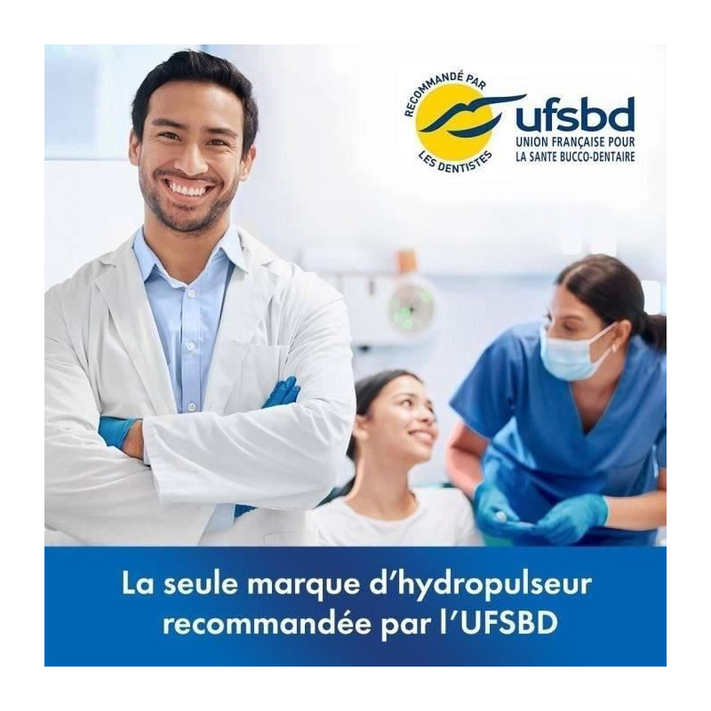 Waterpik WF-20 Pulse, Hydropulseur Sans Fil, Recommandé par l'UFSBD,