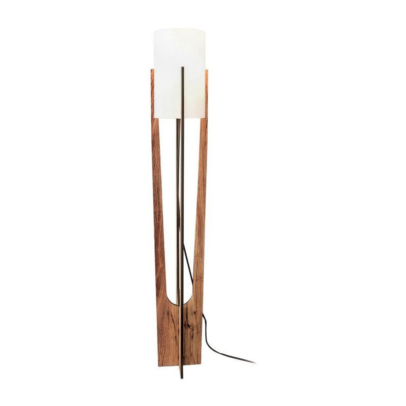 Lampadaire D BY M.RED Walnut - MDF - Papier kraft - Design moderne