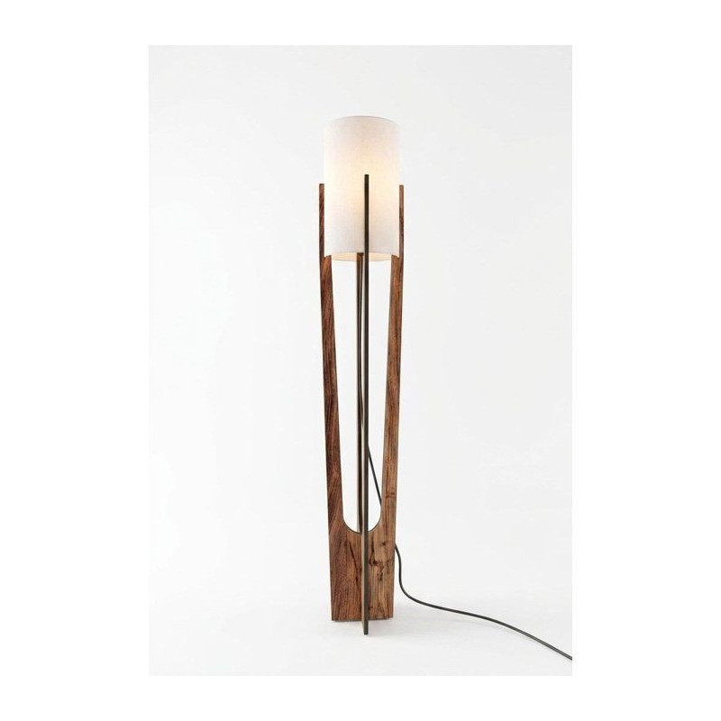 Lampadaire D BY M.RED Walnut - MDF - Papier kraft - Design moderne