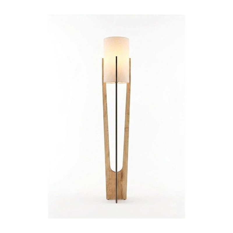 Lampadaire D BY M.RED Oak - MDF - Papier kraft - Eclairage décoratif
