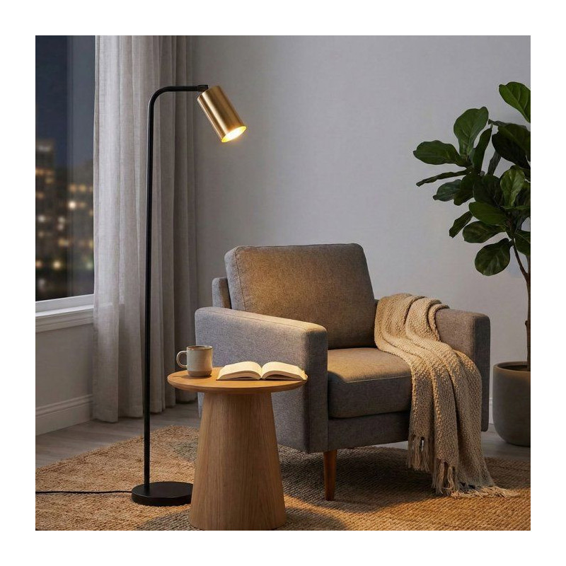 Lampadaire D BY M.RED Black Vintage - Métal - Style industriel - Desi