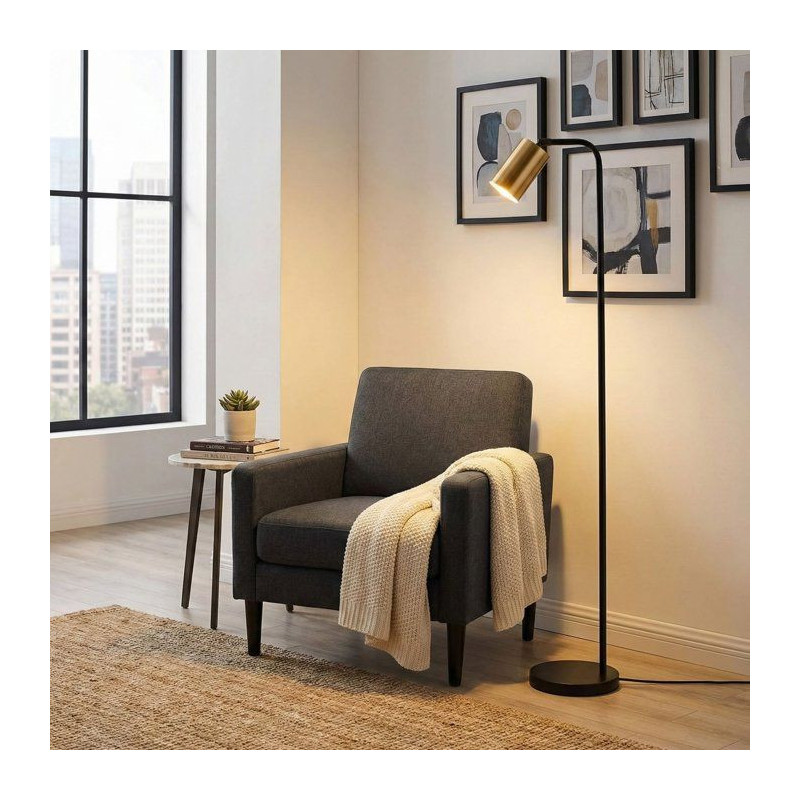 Lampadaire D BY M.RED Black Vintage - Métal - Style industriel - Desi