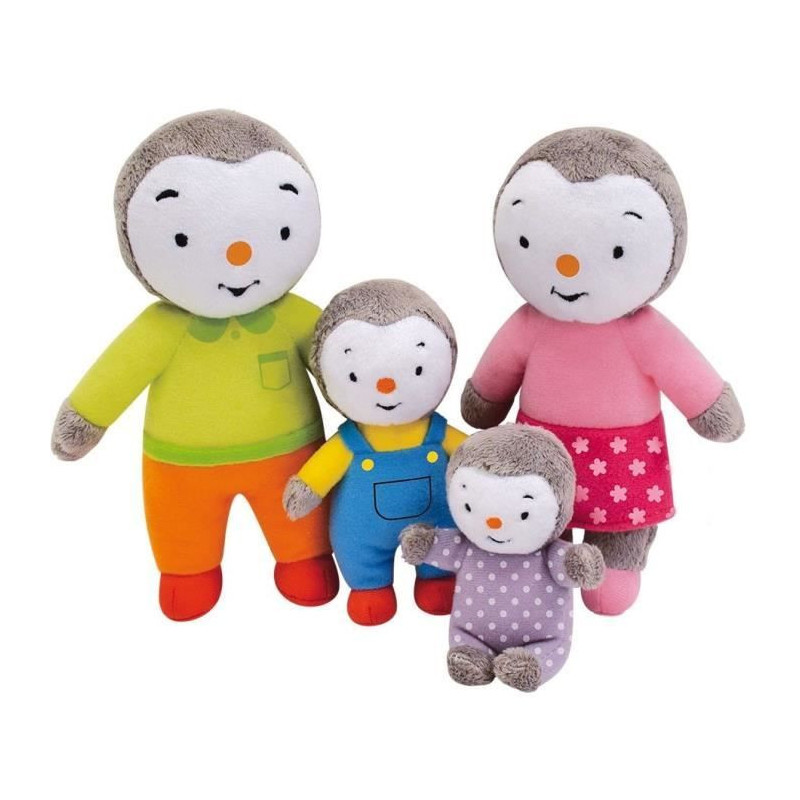 Family box 4 plush - T'choupi - Jemini - +/- 19 cm