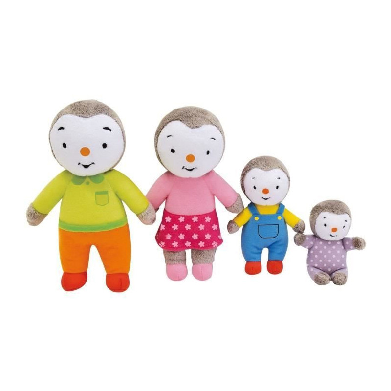 Family box 4 plush - T'choupi - Jemini - +/- 19 cm