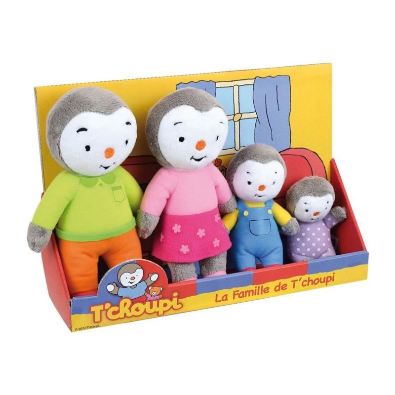 Family box 4 plush - T'choupi - Jemini - +/- 19 cm