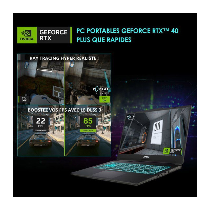 PC Portable Gamer - MSI Cyborg15 - Sans Windows - 15,6 FHD144Hz - Rapt