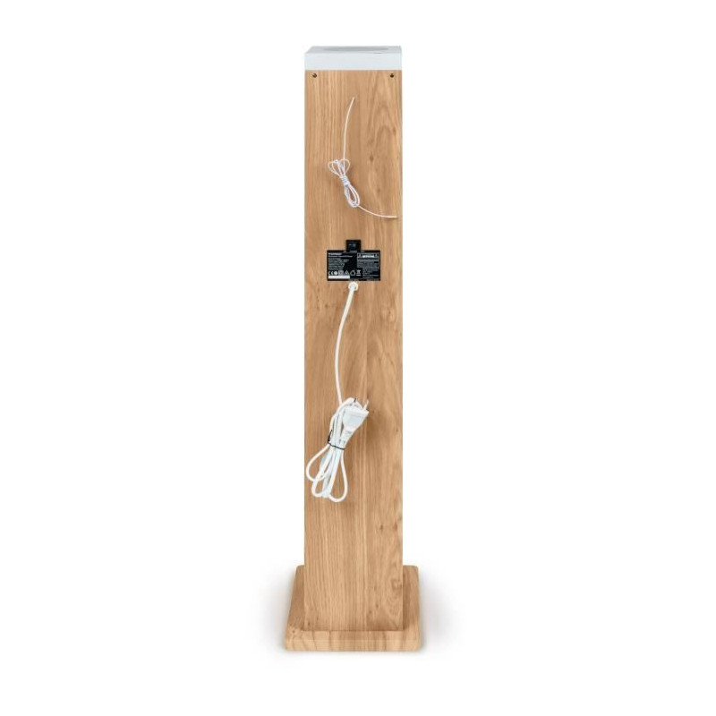 Tour haut-parleur - THOMSON - Bluetooth/CD/USB/SD - Blanc/Bois - 60W -