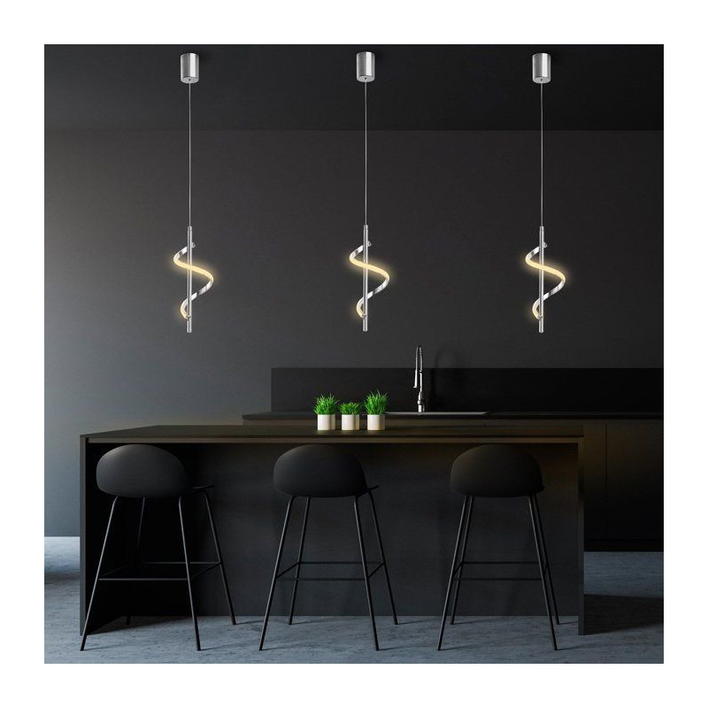 Suspension lustre D BY M.RED Chrome - Métal chromé - Design moderne