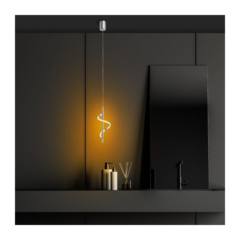 Suspension lustre D BY M.RED Chrome - Métal chromé - Design moderne